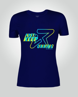 Women's Just-Keep-Running Shirt (Navy)