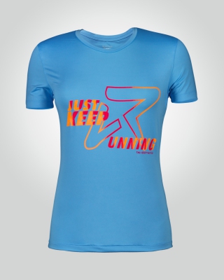 Women's Just-Keep-Running Shirt (Light Blue)